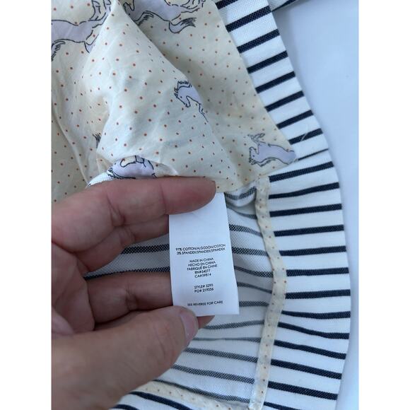 CAbi Jacket Womens 4 White Navy Pinstripe Striped Bell Sleeve Blazer Style 5295 - Picture 6 of 10